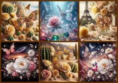 幻想的パネル生地　Ｅ７７