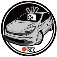 愛車色に変更可能 新型 アクア ドライブレコーダー ドラレコ ステッカー ⒉