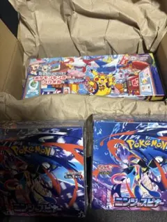 シュリンク付きポケモンカードゲーム ニンジャスピナー2BOXとフクオカ1BOX