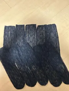 5足入り ブラック レース 花柄 靴下