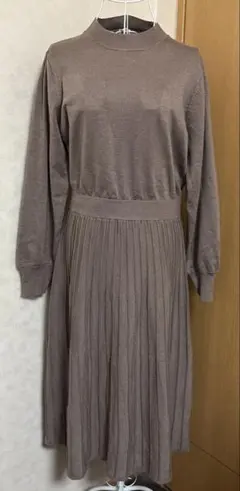 GLACIER ニットワンピース　茶