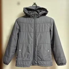べべ　グレー キルティングジャンパーフード付き