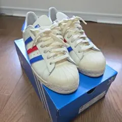 adidas Superstar 82 ホワイト/レッド/ブルー 超美品 替紐付