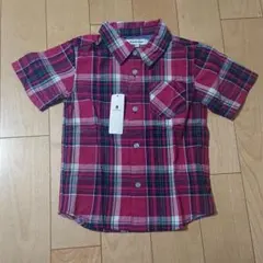 GLOBAL WORK★キッズ★半袖チェックシャツ★Lサイズ