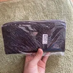 未使用 ブラウン 合成皮革 三つ折り財布