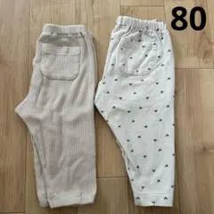 ユニクロ　レギンス　ハート　ワッフル生地　女の子