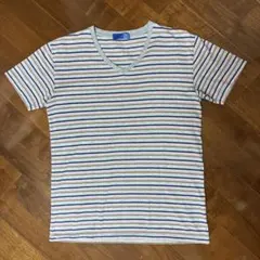 BEAMS Vネック ボーダーTシャツ Mサイズ