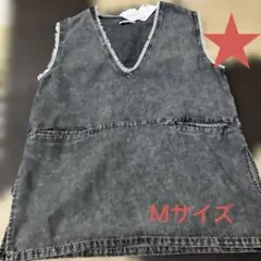 デニム　トップス　フリンジ　ベスト　Ｍサイズ レディース　プチプラ　美品