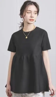 UNITED ARROWS P ペプラム ショートスリーブ ニット