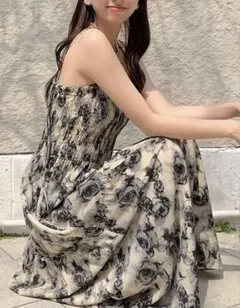 SHEIN DAZY キャミワンピース　花柄キャミソールロングワンピース