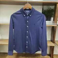 リ*ン様 美品✨️ポロ ラルフローレン 長袖 シャツ M 150 ネイビー ポニ