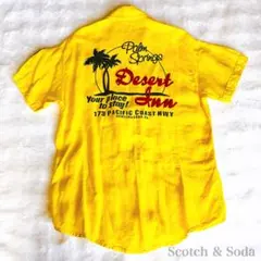 美品 Scotch & Soda ボウリングシャツ 刺繍 イエロー Mサイズのサムネイル