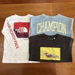 3枚セットTHE NORTH FACE ロゴ長袖カットソー　サイズ130他2点