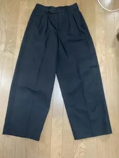 HIGH TWISTED GABA WIDE TUCK SLAC スラックス