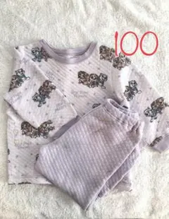 ユニクロ キルトパジャマ 100 パウパトロール 中綿キルティング 薄紫