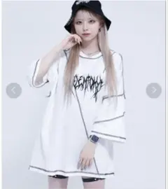 REFLEM【レフレム】オーバーステッチデザインTシャツ　ホワイト