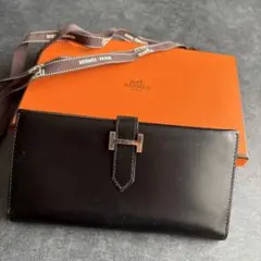 HERMES エルメス ベアン クラシック 長財布 ブラックのサムネイル