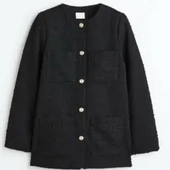 【完売品】h&m ツイードジャケット ブークレジャケット Lサイズ