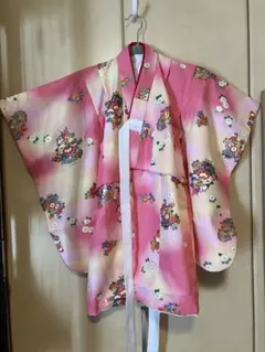 七五三 被布セット 女の子 着物一式（草履・足袋・髪飾り・巾着袋付き）