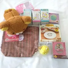 リラックマ一番くじ　ぬいぐるみ　トートバッグ　グラス　お皿　ミラー　フィギュア リラックマ一番くじ ぬいぐるみ トートバッグ グラス お皿 ミラー