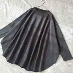 ジャーナルスタンダート　ソフトスウェットポンチョ　ダークグレー