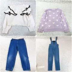 LOVE TOXIC オーバーオール デニム キッズ M ニット 子供服 まとめ