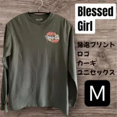 ＊アメリカ古着＊カーキ＊M＊長袖　Tシャツ　カットソー　ロンT＊Ｍ＊