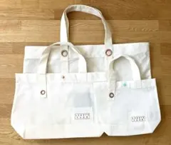 LOWRY'S FARM ショプバッグ　ホワイト　大・中・小を3枚セットで
