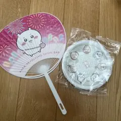 ちいかわ×くら寿司　寿司皿とうちわのセット