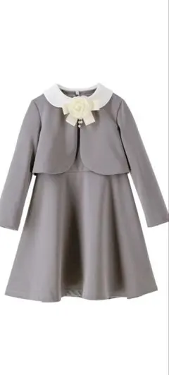 キャサリンコテージ　グレーの長袖フォーマルドレス120cm