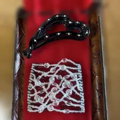 新品。ヘアクリップとビーズ髪留めセット