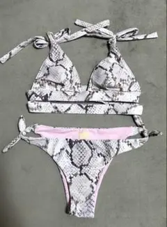 ✨美品✨　アリシアスタン　ALEXIA STAM パイソン柄　ビキニ　上下セット