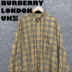 イギリス製BURBERRY LONDON 大きいボタンダウンシャツ　ノバチェック