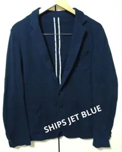 【美品】SHIPS JET BLUEネイビー テーラードジャケット サイズМ