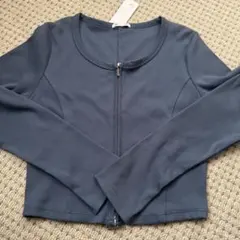 GU リブダブルジップカーディガン　L