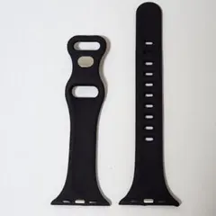 38/40/41mm Apple Watch シリコンバンド ブラック