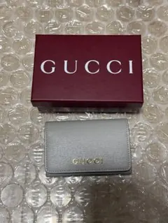 GUCCI グレー レザー 名刺入れ 箱付きのサムネイル