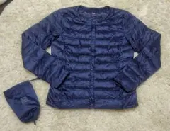 ユニクロウルトラライトダウンコンパクトジャケット 紺色 S/ 収納袋付