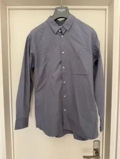 ユニクロ　J+ グレー ボタンダウンシャツ Lサイズ