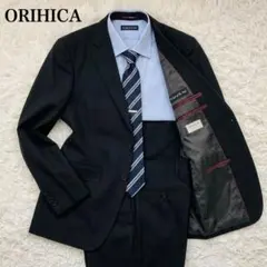 ORIHICA オリヒカ スーツ セットアップ M相当 シャドーストライプ 黒のサムネイル