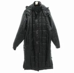 チャンピオン ベンチコート ジャケット ロング 中綿 ロゴ刺繍 XL 黒 メンズ