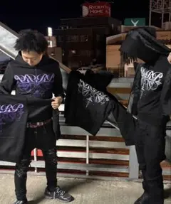 revive パーカーSサイズ黒紫drip - メルカリ