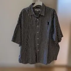 U.S. POLO ASSN. チェックシャツ 半袖 白黒
