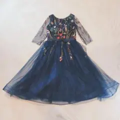 [Aarchive]00s DarkBlue Embroidery Dressのサムネイル