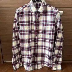 フランネル　チェック柄 長袖シャツ　ユニクロ　子供　ユニセックス