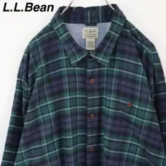 【2XLサイズ】エルエルビーン チェックシャツ ネルシャツ ブラックウォッチ