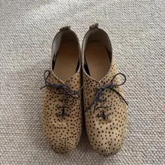 enあしながおじさん　レースアップシューズ　本革　スェード24センチ