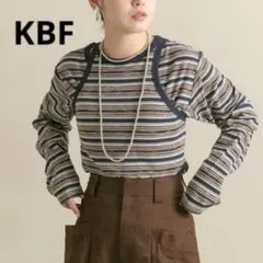 KBF ボーダータンクトップ SETトップス レイヤード ボーダー カジュアルのサムネイル
