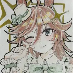 ウマ娘　ミスターシービー　手描きイラスト　ファンアート　一点物