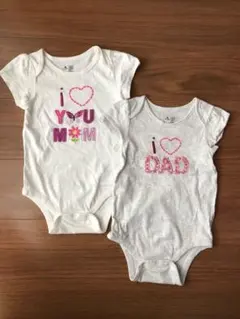 GAP 半袖ロンパース 2枚セット 90cm